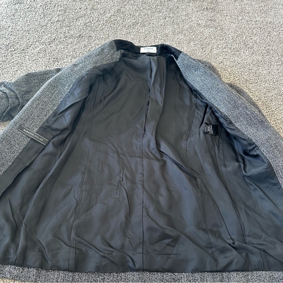 Babaton Power Hip Blazer Size 0 Black Grey Melange Aritzia - Picture 8 of 12